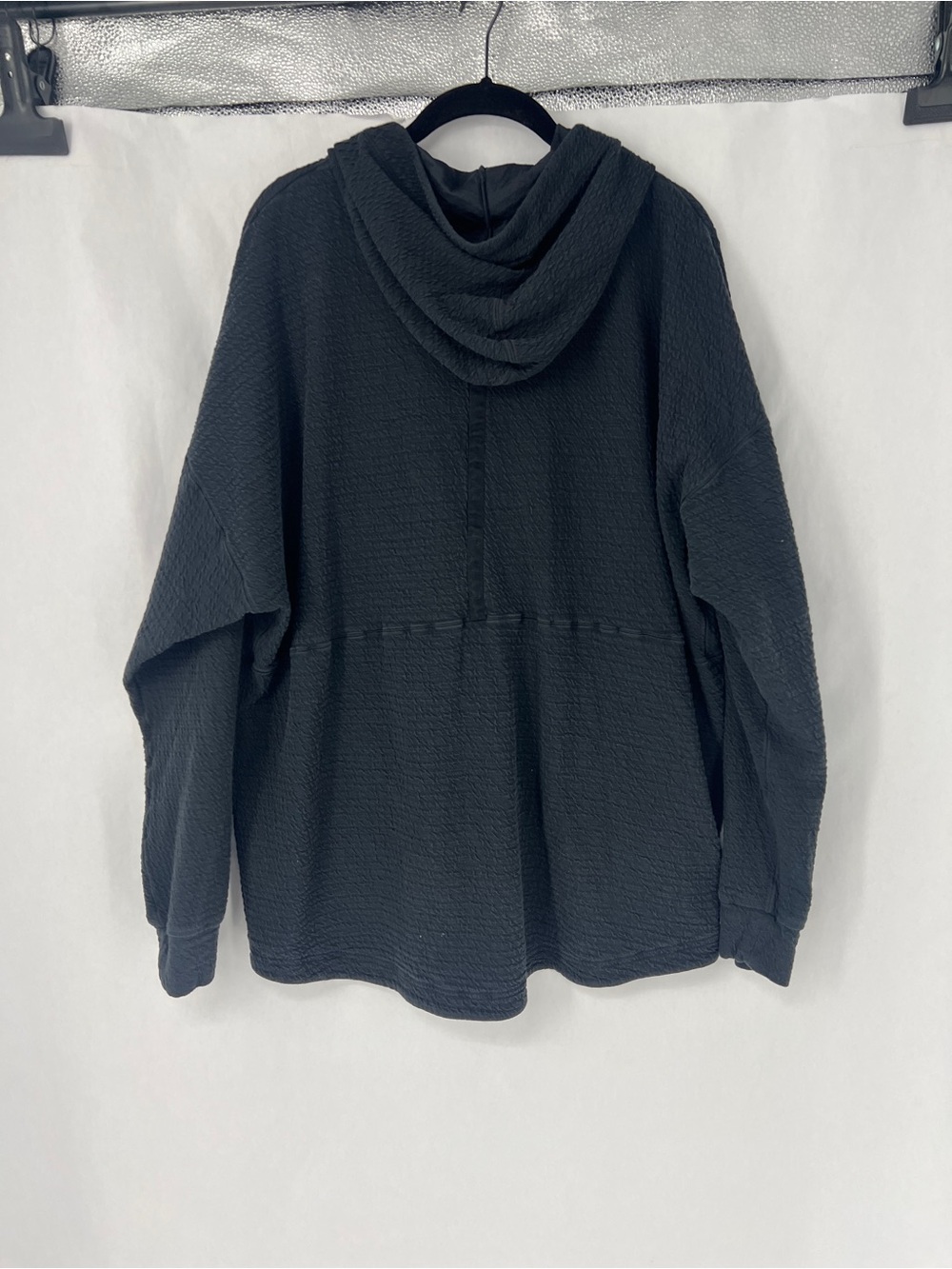 Nike Yoga Black Textured Hoodie with Logo Tag - Picture 7 of 8